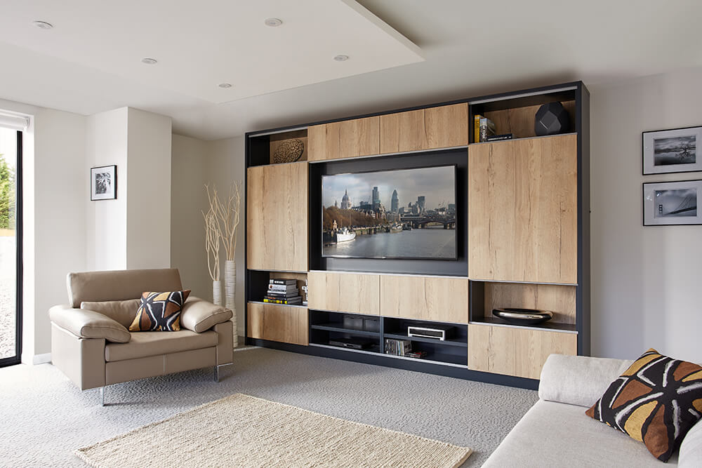 fitted contemporary living room