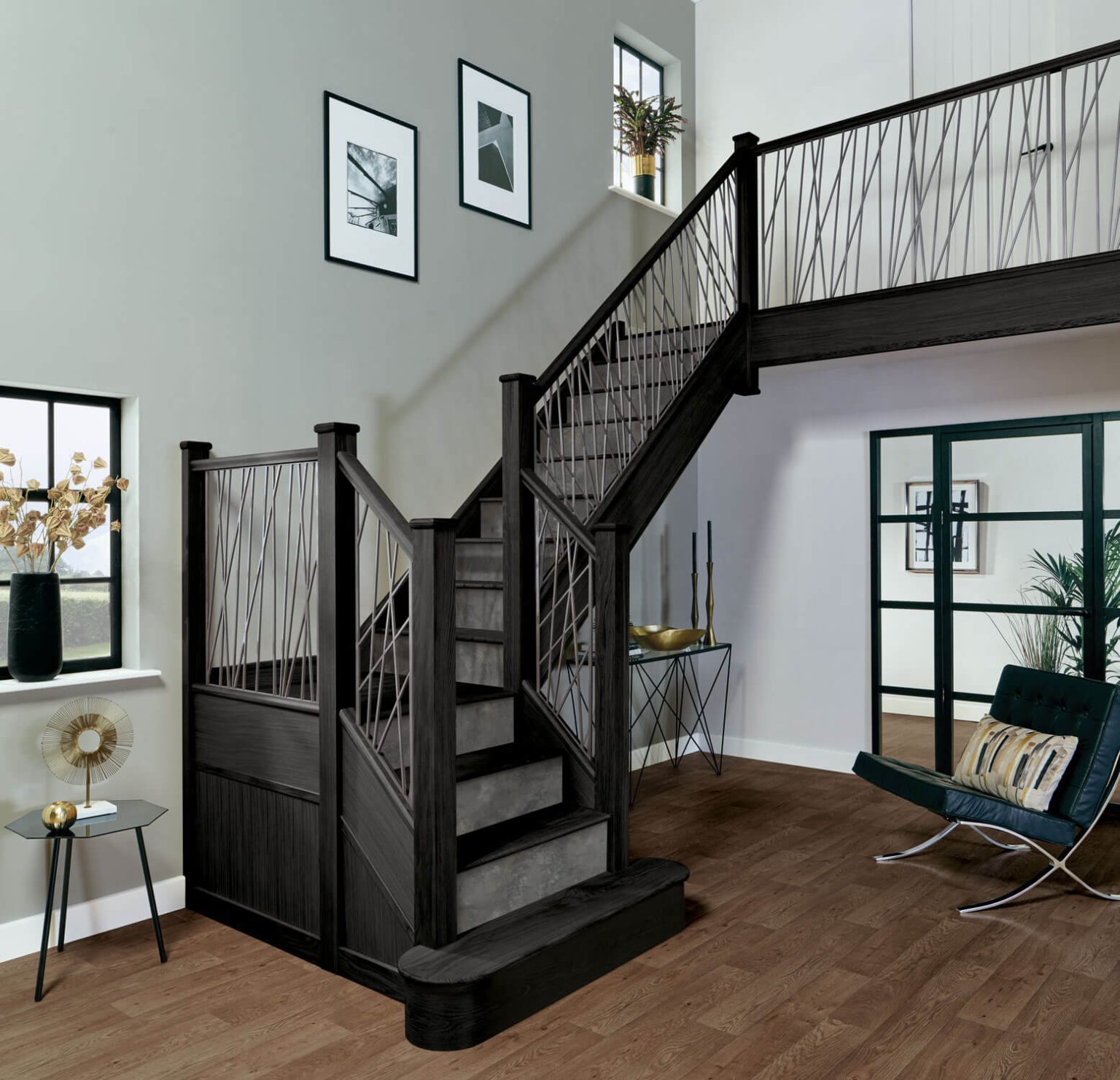 Grey Riser Staircase | Steel Staircases | Neville Johnson