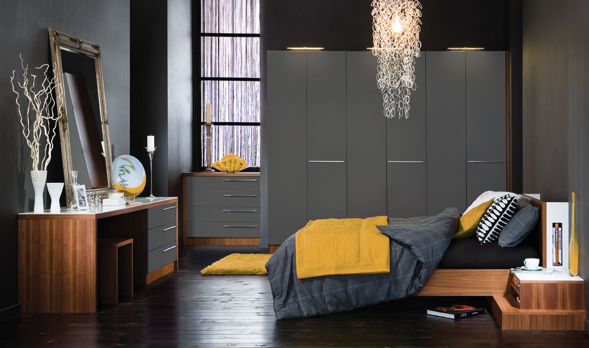 Grey Painted Bedroom Furniture Custom Wardrobe Neville