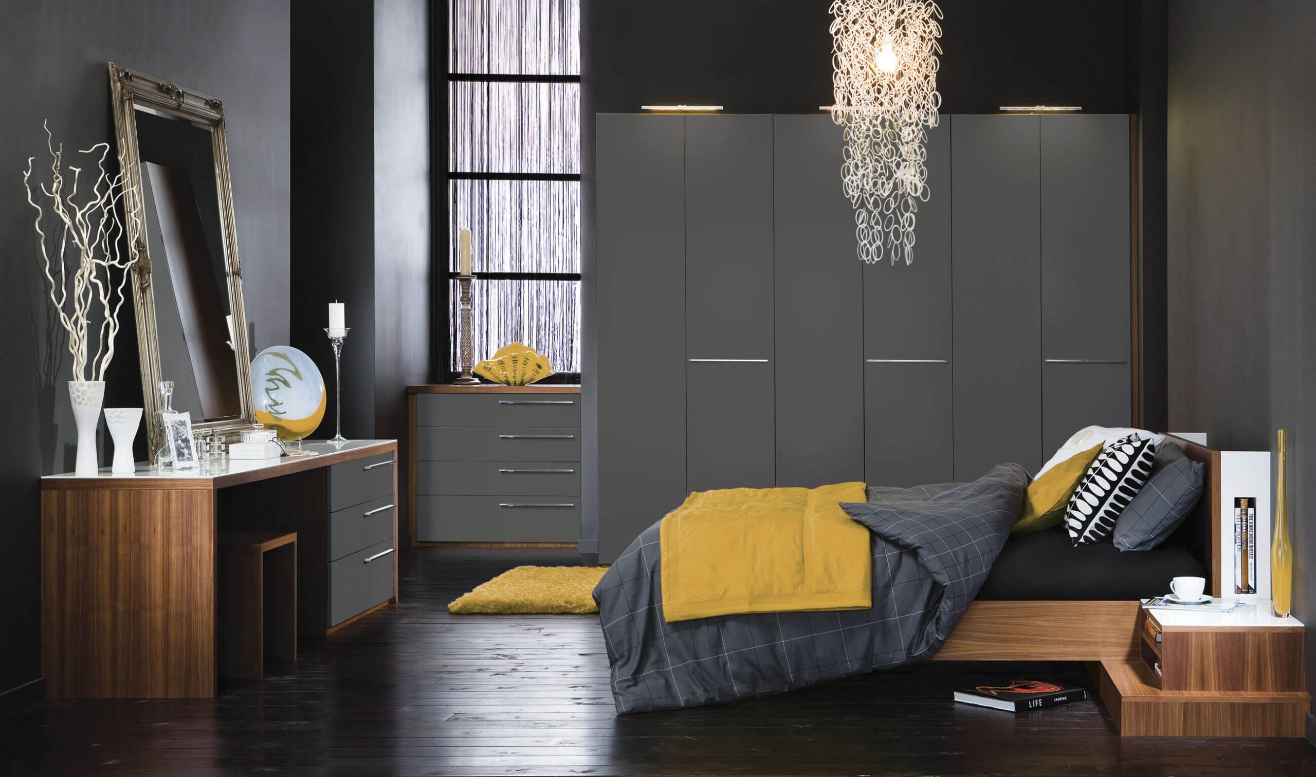 Contemporary grey deals bedroom furniture